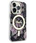 Guess case for iPhone 14 Pro 6,1&quot; GUHMP14LHCFWSK black hardcase Magsafe IML Flower 3666339115531