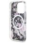 Guess case for iPhone 14 Pro 6,1&quot; GUHMP14LHCFWSK black hardcase Magsafe IML Flower 3666339115531