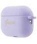 Guess case for AirPods Pro 2 GUAP2LSCHSU purple Silicone Heart Charm 3666339110994