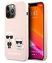 Karl Lagerfeld case for iPhone 13 Pro / 13 6,1&quot; KLHCP13LSSKCI hard case light pink Silicone Karl & Choupette 3666339027193