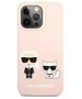 Karl Lagerfeld case for iPhone 13 Pro / 13 6,1&quot; KLHCP13LSSKCI hard case light pink Silicone Karl & Choupette 3666339027193