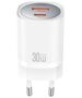 XO wall charger CE21 PD 33W 1x USB-C 1x USB white + cable USB-C - Lightning 6920680853908