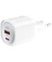 XO wall charger CE21 PD 33W 1x USB-C 1x USB white + cable USB-C - Lightning 6920680853908