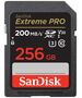 SanDisk memory card 256GB SDXC Extreme Pro 200 / 140 MB/s C10 V30 UHS-I U3 6196591886580