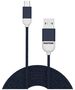 PANTONE cable USB - microUSB 1,5m 2,4A PT-MC001-5 Navy 2380C 4713213361191