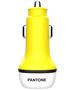 PANTONE car charger 38W PD QC 1x USB 1x USB-C PT-PDDC05 Yellow 102C 4713213360408