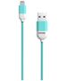 PANTONE MFi cable USB - Lightning 1,5m 2,4A PT-LCS001-5 Teal 3242C 4713213361030