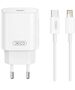 XO wall charger CE25 PD 25W 1x USB-C white + cable USB-C - Lightning 6920680856138