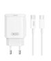 XO wall charger CE25 PD 25W 1x USB-C white + cable USB-C - USB-C 6920680856145