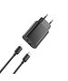 WIWU wall charger Wi-U002 PD + QC 20W 1x USB 1x USB-C black + cable USB-C - Lightning 6976195090178