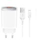 XO wall charger CE19 QC 18W 1x USB white + cable Lightning 6920680853830