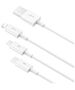 Charging cable Baseus Superior, 3in1, Micro USB, Lightning, Type-C, 1.0m, White - 40438 έως 12 άτοκες Δόσεις