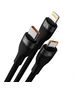 Charging cable Baseus Flash, 3in1, Micro USB, Lightning, Type-C, 66W, 1.2m, Black - 40492 έως 12 άτοκες Δόσεις