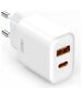 XO wall charger CE12 PD QC3.0 20W 1x USB 1x USB-C white + USB-C - Lightning cable 6920680844388