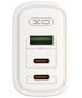 XO wall charger CE04 PD 65W 2x USB-C 1x USB white 6920680825189