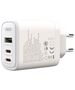 XO wall charger CE04 PD 65W 2x USB-C 1x USB white 6920680825189