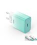 XO wall charger CE18 PD 30W 1x USB-C blue-white + cable USB-C - Lightning 6920680851737