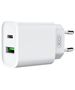 XO wall charger CE02A PD 20W QC 3.0 18W 1x USB 1x USB-C white 6920680880836