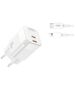 XO wall charger CE07 PD 35W 2x USB-C white + USB-C - Lightning cable 6920680833030