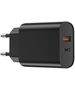 WIWU wall charger Wi-U002 PD + QC 20W 1x USB 1x USB-C black 6936686412520