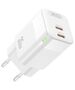 XO wall charger CE07 PD 35W 2x USB-C white 6920680832989