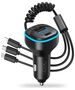 XO transmiter FM BCC07 Bluetooth MP3 car charger 3,1A black 6920680835478