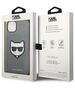 Karl Lagerfeld case for iPhone 14 Plus 6,7&quot; KLHCP14MSAPCHG silver PU Saffiano case with Choupette Head Patch 3666339077006