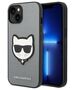 Karl Lagerfeld case for iPhone 14 Plus 6,7&quot; KLHCP14MSAPCHG silver PU Saffiano case with Choupette Head Patch 3666339077006