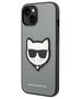 Karl Lagerfeld case for iPhone 14 Plus 6,7&quot; KLHCP14MSAPCHG silver PU Saffiano case with Choupette Head Patch 3666339077006