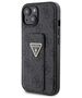 Guess case for iPhone 15 6,1&quot; GUHCP15SPGS4TDK black HC GRIPSTAND PU 4G TRIANGLE STRASS 3666339197292