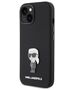 Karl Lagerfeld case for iPhone 15 Plus 6,7&quot; KLHCP15MSMHKNPK black HC SILICONE IKONIK METAL PIN 3666339166007