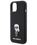 Karl Lagerfeld case for iPhone 15 Plus 6,7&quot; KLHCP15MSMHKNPK black HC SILICONE IKONIK METAL PIN 3666339166007