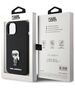 Karl Lagerfeld case for iPhone 15 Plus 6,7&quot; KLHCP15MSMHKNPK black HC SILICONE IKONIK METAL PIN 3666339166007