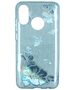 Glitter case LG K10 2018 blue flower 8819100005608