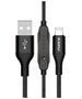 Cable USB iPhone Lightning 2A 1m KAKU Dingshi Timing Data Cable (KSC-282) black 6921042111247