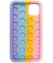 Case IPHONE 11 PRO MAX Flexible Push Bubble Case pink, yellow, blue, purple 5904161105992