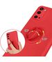 Case SAMSUNG GALAXY A72 Silicone Ring Magnetic Stand red 5904161108726