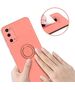 Case SAMSUNG GALAXY A72 Silicone Ring Magnetic Stand pink 5904161108733