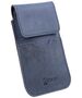 Vertical Holster IPHONE 13 / 13 PRO / 12 / 12 PRO / SAMSUNG GALAXY S24 Leather Case for Belt Open Wallet Nexeri Flap Leather navy blue 5904161118930