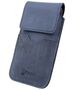 Vertical Holster IPHONE 13 / 13 PRO / 12 / 12 PRO / SAMSUNG GALAXY S24 Leather Case for Belt Open Wallet Nexeri Flap Leather navy blue 5904161118930