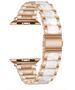 Strap for APPLE WATCH 4 / 5 / 6 / 7 / SE (38 / 40 / 41 MM) Tech-Protect Modern gold & white 9589046917622