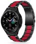 Strap for SAMSUNG GALAXY WATCH 4 (40MM) / (44MM) / GALAXY WATCH 4 CLASSIC (46MM) / (42MM) Tech-Protect Stainless black & red 9589046917660