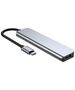 Splitter 6in1 USB HUB USB-C to 2xUSB + HDMI + USB-C + SD Card Reader + micro SD Adapter Tech-Protect V4-HUB grey 9589046919343