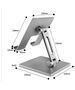 Telescopic Desk Holder / Stand / Stand for Phone and Tablet Tech-Protect Z11 grey 9589046919701