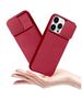 Case SAMSUNG GALAXY M53 5G Silicone with Camera Cover Nexeri Silicone Lens burgundy 5904161127130