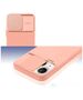 Case IPHONE 14 PLUS Silicone with Camera Cover Nexeri Silicone Lens peach 5904161128960