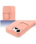 Case IPHONE 14 PRO Silicone with Camera Cover Nexeri Silicone Lens peach 5904161129035