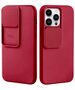 Case IPHONE 14 PRO Silicone with Camera Cover Nexeri Silicone Lens burgundy 5904161129042