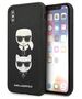 Original Case IPHONE XS MAX Karl Lagerfeld Hardcase Saffiano Ikonik Karl&Choupette Head (KLHCI65SAKICKCBK) black 3666339055011