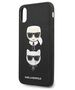 Original Case IPHONE XS MAX Karl Lagerfeld Hardcase Saffiano Ikonik Karl&Choupette Head (KLHCI65SAKICKCBK) black 3666339055011